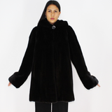 Blackglama ¾ coat with hood