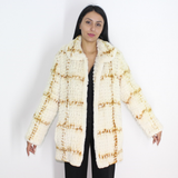 Colored knitted mink jacket