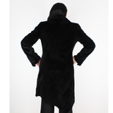 Black colored shaved nutria coat