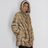 Sahara mink jacket with hood