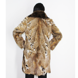 Lynx pieces coat with fisher collar