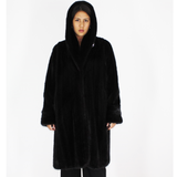 Black mink with hood