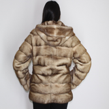 Sahara mink jacket with hood