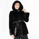 Blackglama mink jacket with hood