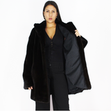 Blackglama ¾ coat with hood