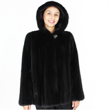 Blackglama mink jacket with hood