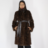 Demi-buff mink pat coat