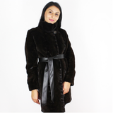 Ranch shaved mink pieces coat