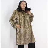 Libya cat with mink collar coat