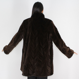 Ranch shaved mink pieces 3/4 coat