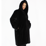 Black mink with hood