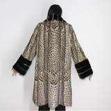 Libya cat coat with mink trimming