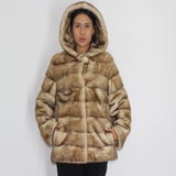 Sahara mink jacket with hood