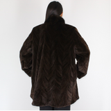 Ranch shaved mink pieces 3/4 coat