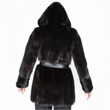 Blackglama mink jacket with hood