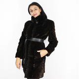 Ranch shaved mink pieces coat