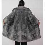 Astrakhan grey coat with ¾ sleeves