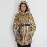 Sahara mink jacket with hood