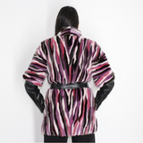 Multi-colored mink vest