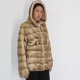 Sahara mink jacket with hood