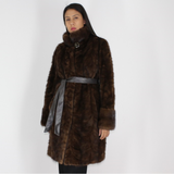 Demi-buff mink pat coat