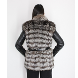 Silver fox vest