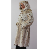 Lynx coat with hood