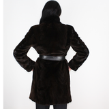 Ranch shaved mink pieces coat