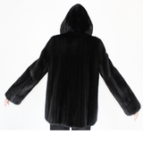 Blackglama mink jacket with hood