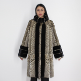 Libya cat coat with mink trimming