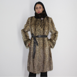 Libya cat with mink collar coat