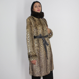Libya cat with mink collar coat