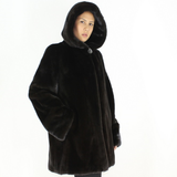 Blackglama ¾ coat with hood