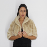 Pearl beige mink bolero