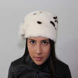 White Shaved mink with dark stigmas hat