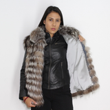 Silver fox vest