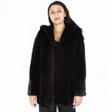 Blackglama mink jacket with hood