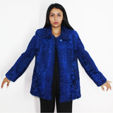 Astrakhan Colored blue-electric jacket