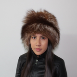 Brown Silver fox hat