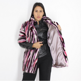 Multi-colored mink vest