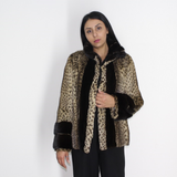 Libya cat jacket with mink trimming