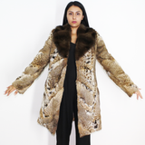 Lynx pieces coat with fisher collar