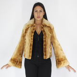 Tabaco mink pieces jacket