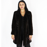 Ranch shaved mink pieces coat