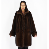 Demi-buff mink coat