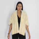 Ivory mink stole