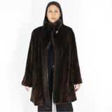 Ranch shaved mink pieces 3/4 coat