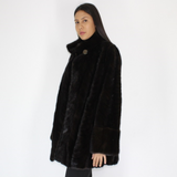 Ranch mink pat jacket with mink trimming