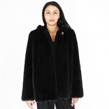 Blackglama mink jacket with hood