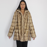 Sahara mink jacket with hood